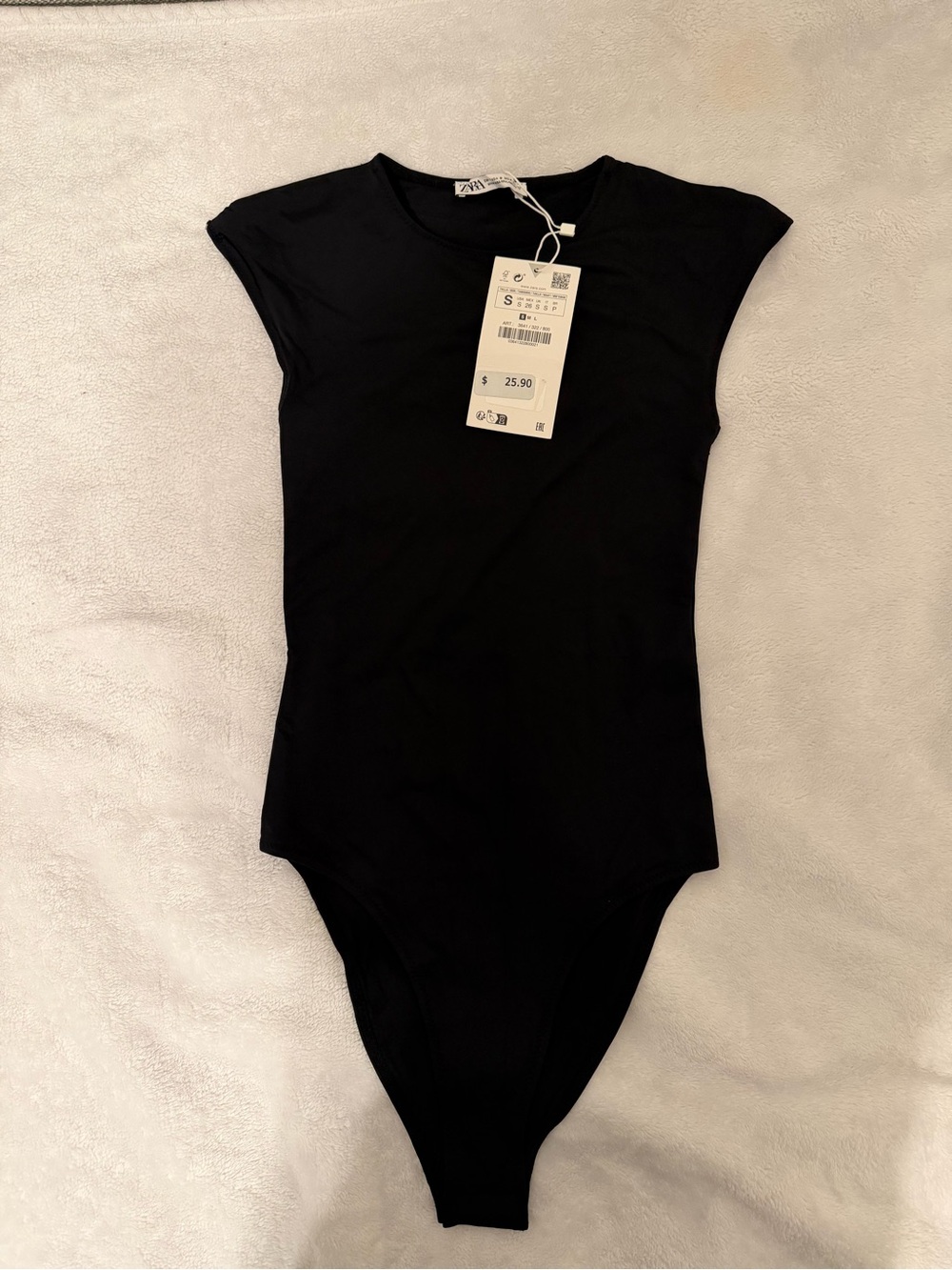Zara Black Short Sleeve Bodysuit - Women's